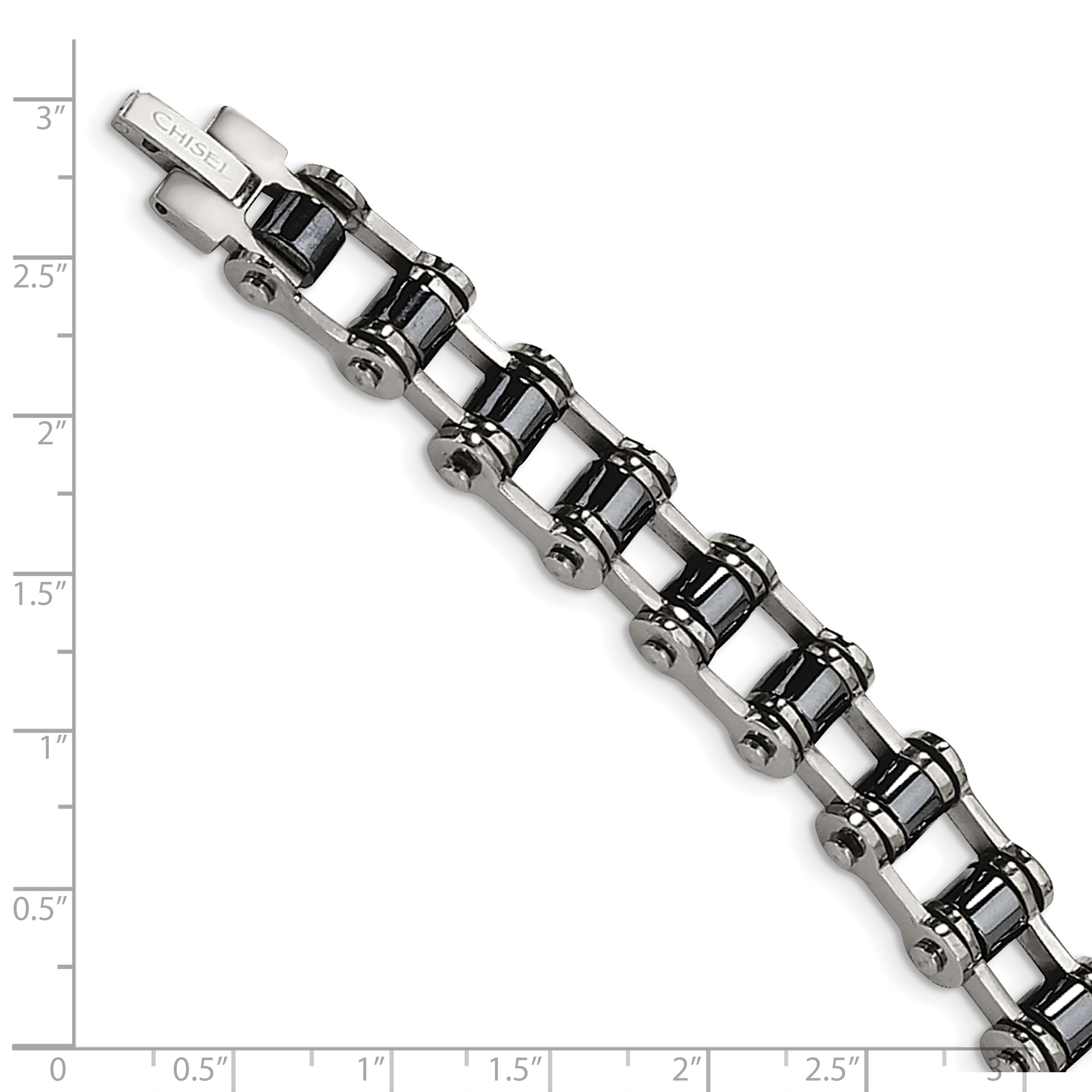 Chisel Stainless Steel Polished with Magnetic Links 8.5 inch Bracelet TBB134 detailed image 5