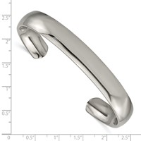 Chisel Titanium Polished Cuff Bangle view 4