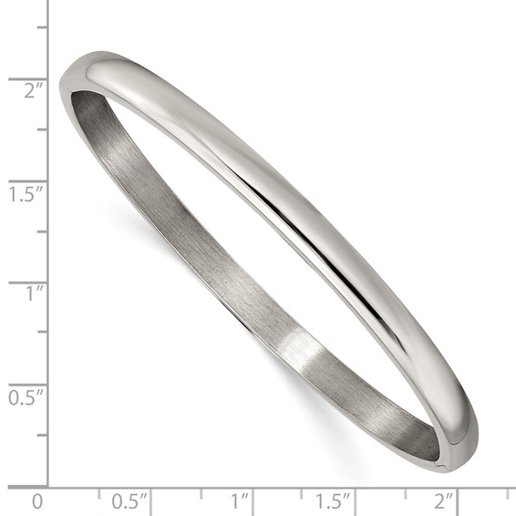 Titanium Polished Hinged Bracelet