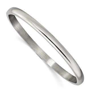 Titanium Polished Hinged Bracelet