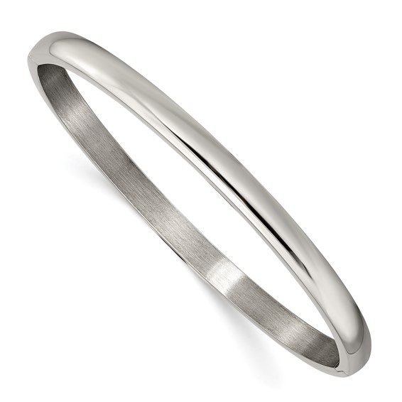 Titanium Polished Hinged Bracelet