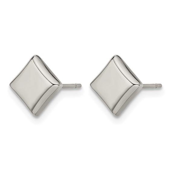Chisel Titanium Polished 7mm Square Post Earrings