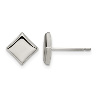Chisel Titanium Polished 7mm Square Post Earrings