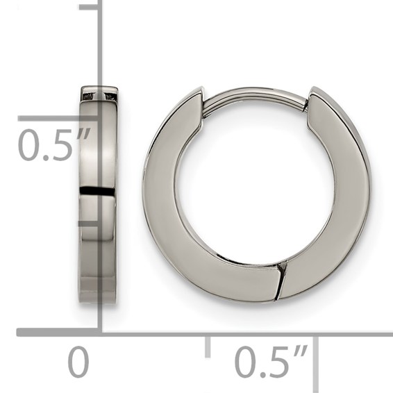 Chisel Titanium Polished 2.5mm Huggie Hoop Earrings