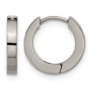 Chisel Titanium Polished 2.5mm Huggie Hoop Earrings