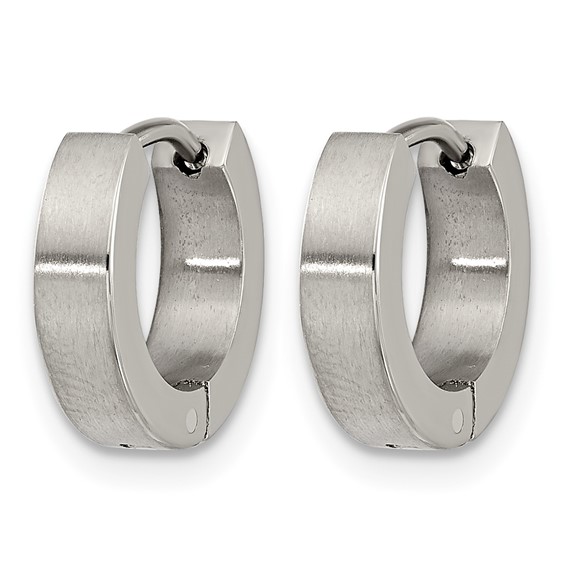 Chisel Titanium Brushed 3.5mm Huggie Hoop Earrings
