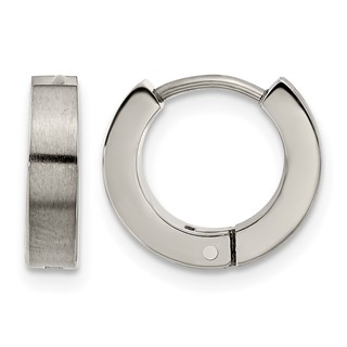 Chisel Titanium Brushed 3.5mm Huggie Hoop Earrings