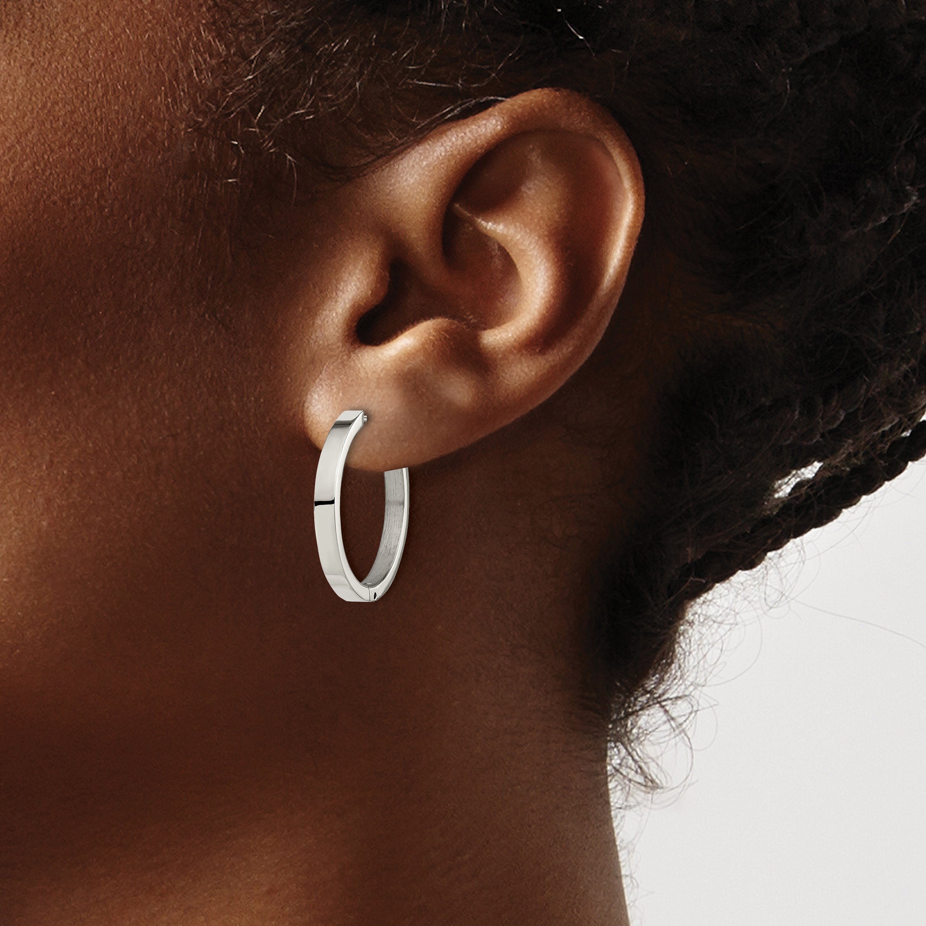 Titanium hinged hoop on sale earrings