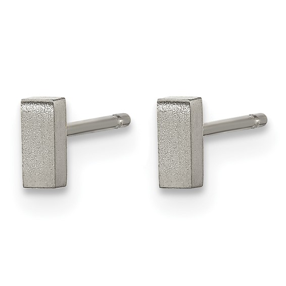 Titanium Rectangle Post Earrings