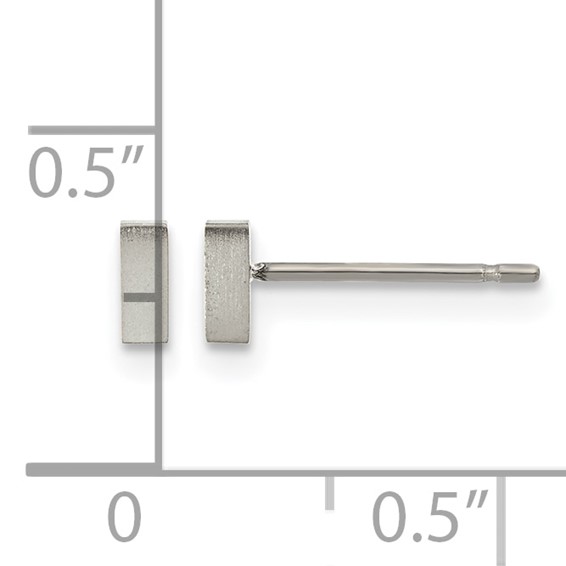 Titanium Rectangle Post Earrings