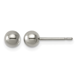 Titanium Polished 5mm Ball Post Earrings