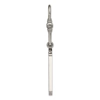 Chisel Titanium Polished Pebble Textured Key Ring view 3