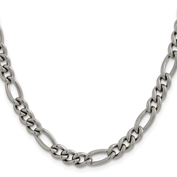 Chisel Titanium Figaro Chain