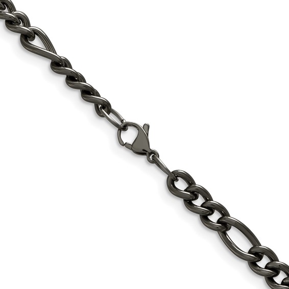 Chisel Titanium Figaro Chain