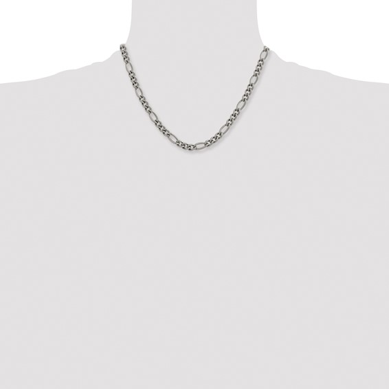 Chisel Titanium Figaro Chain