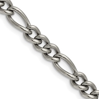 Chisel Titanium Figaro Chain
