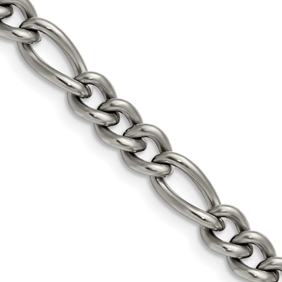 Chisel Titanium Figaro Chain