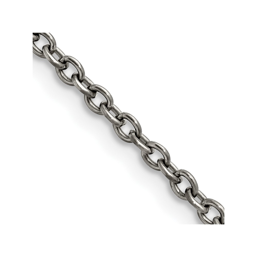 Titanium Polished 2.9mm 22in Cable Chain