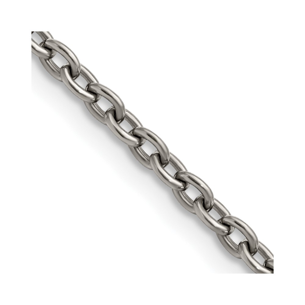 Titanium Polished 3.5mm 20in Cable Chain