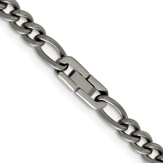 Chisel Titanium Figaro Chain