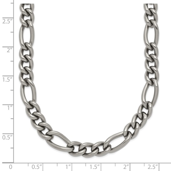 Chisel Titanium Figaro Chain