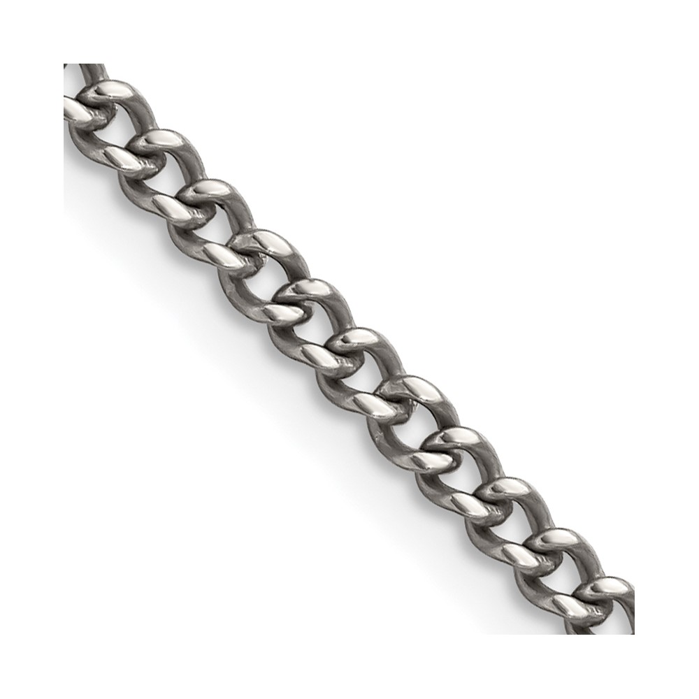 Titanium Polished 3.5mm 18in Curb Chain