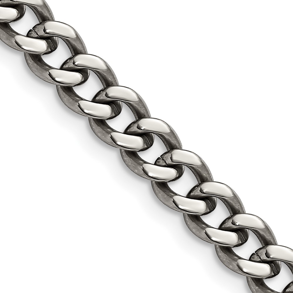 Titanium Polished 7.5mm 22in Curb Chain