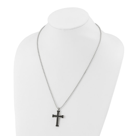 Titanium Laser Cut Cross Necklace