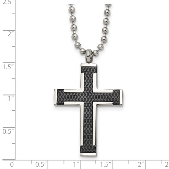 Titanium Laser Cut Cross Necklace