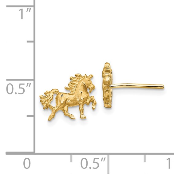 Gold Unicorn Post Earrings