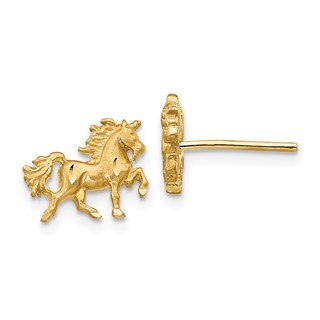 Gold Unicorn Post Earrings