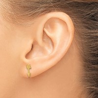 14K Yellow Gold Polished Arrow Post Earrings view 3