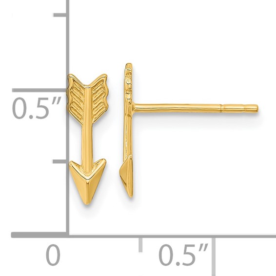 Gold Arrow Post Earrings