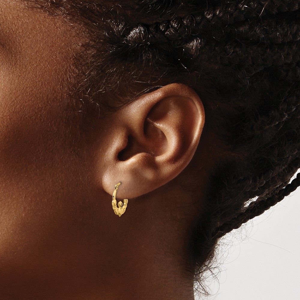 14k Claddagh Hoop Earrings (TC1007)