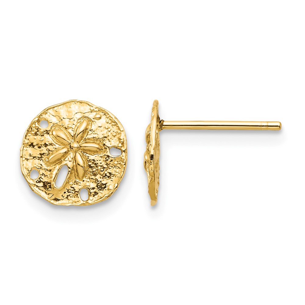 14K Sand Dollar Post Earrings (TC1022)