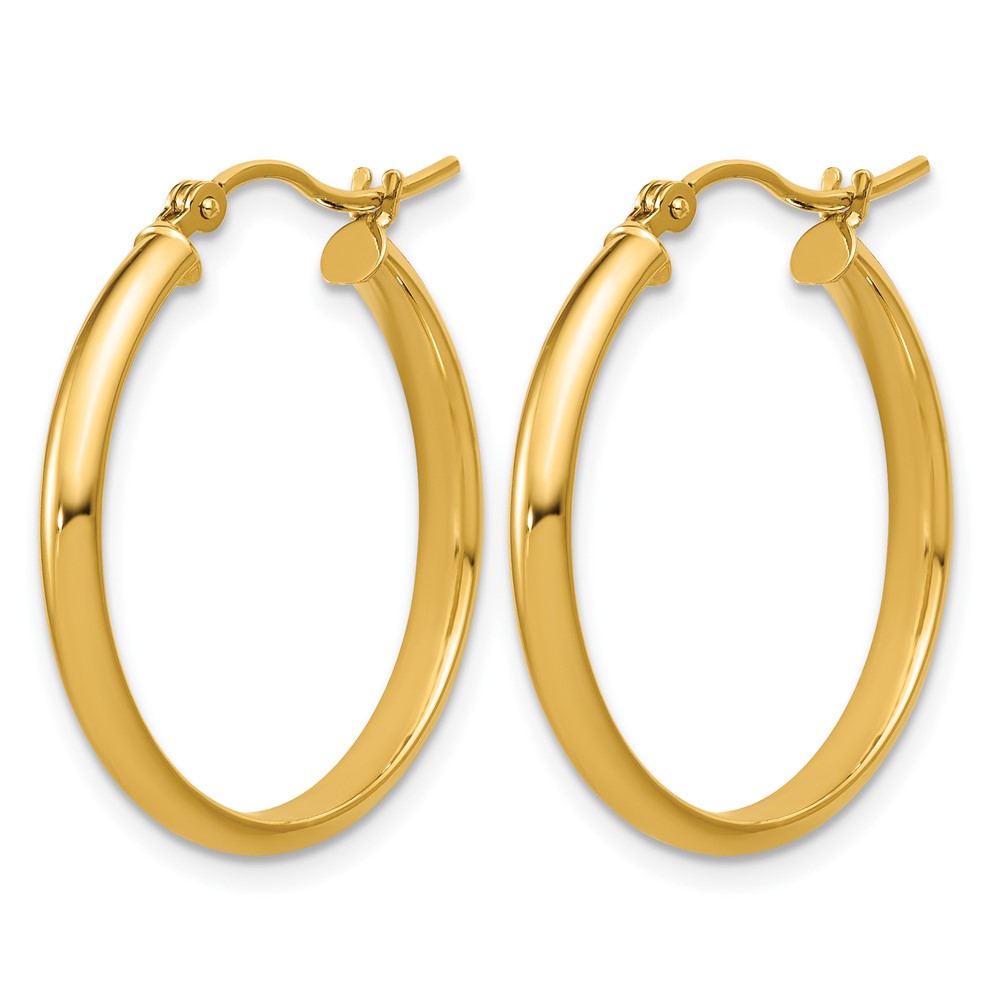 14k Round Tube Hoop Earrings (TC140)