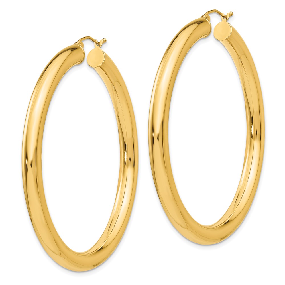 14k Polished 5mm Lightweight Hoop Earrings (TC193L)