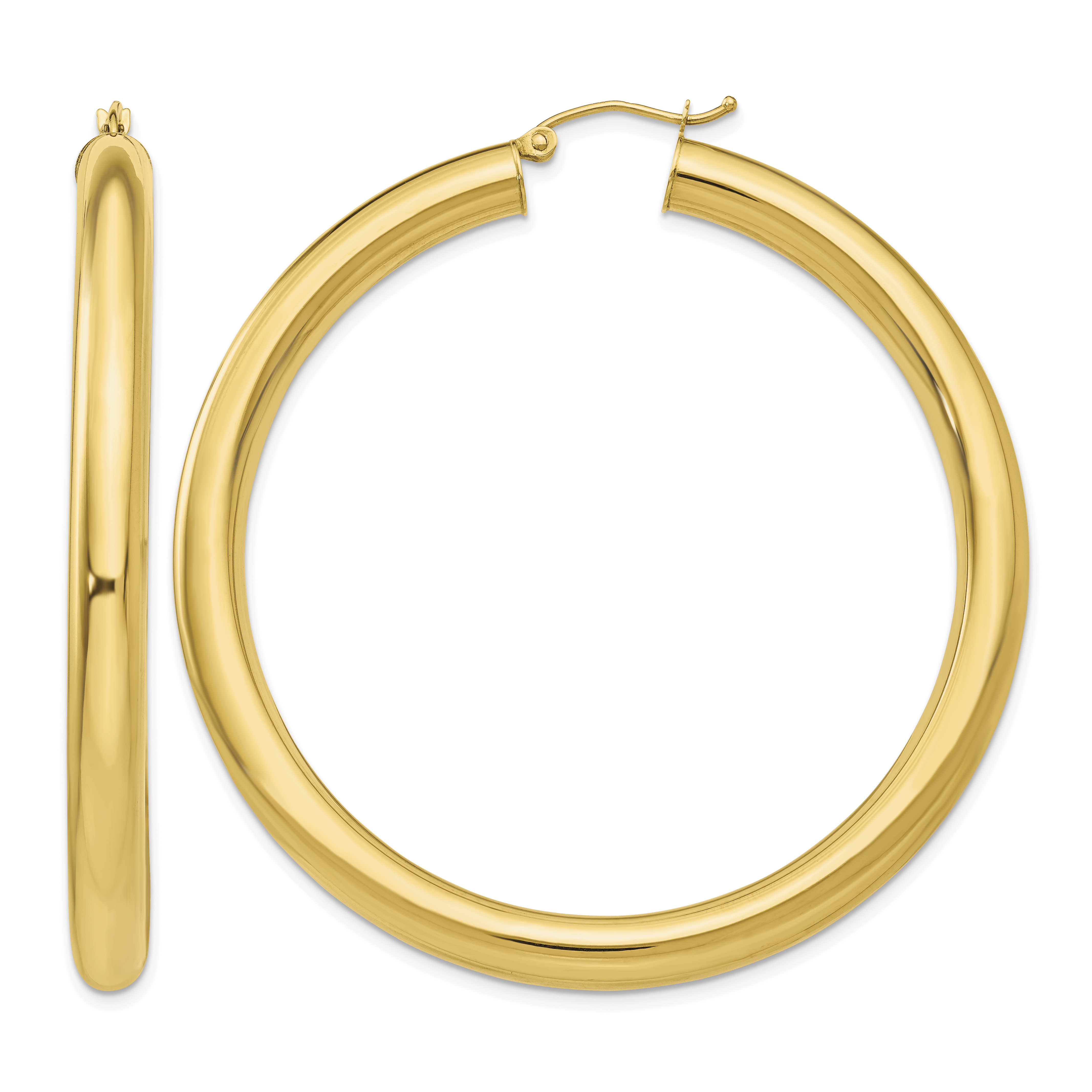 14k Polished 5mm Lightweight Hoop Earrings (TC193L)