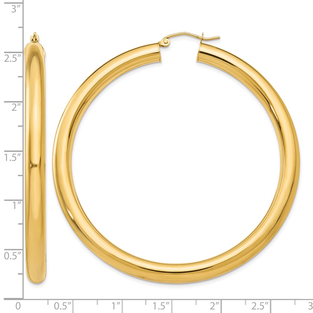 14k Polished 5mm Lightweight Hoop Earrings (TC194L)