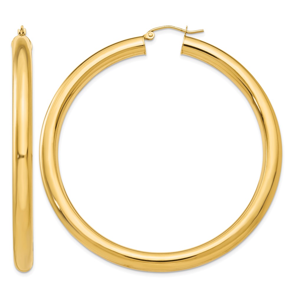 14k Polished 5mm Lightweight Hoop Earrings (TC194L)
