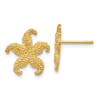 Gold Starfish Post Earrings