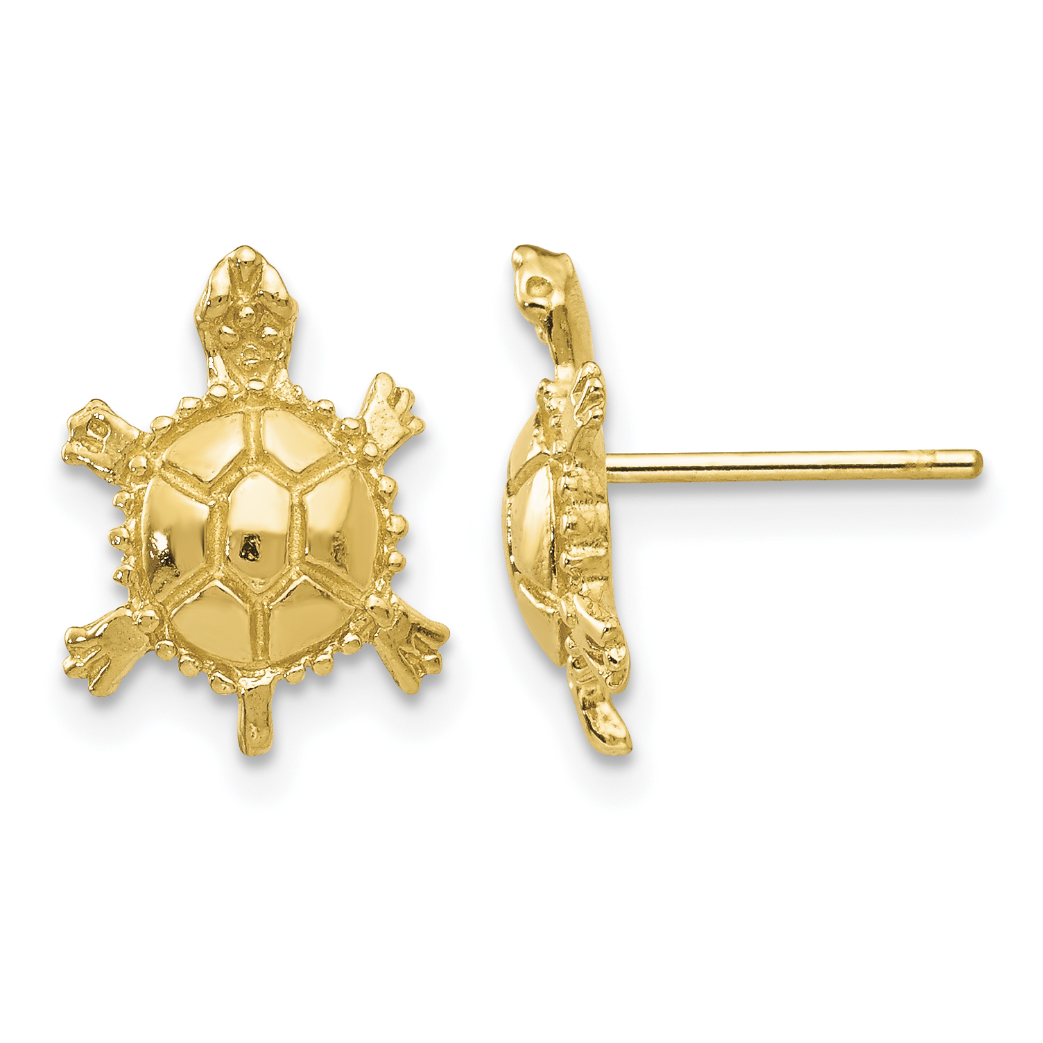 14k Turtle Post Earrings (TC598)