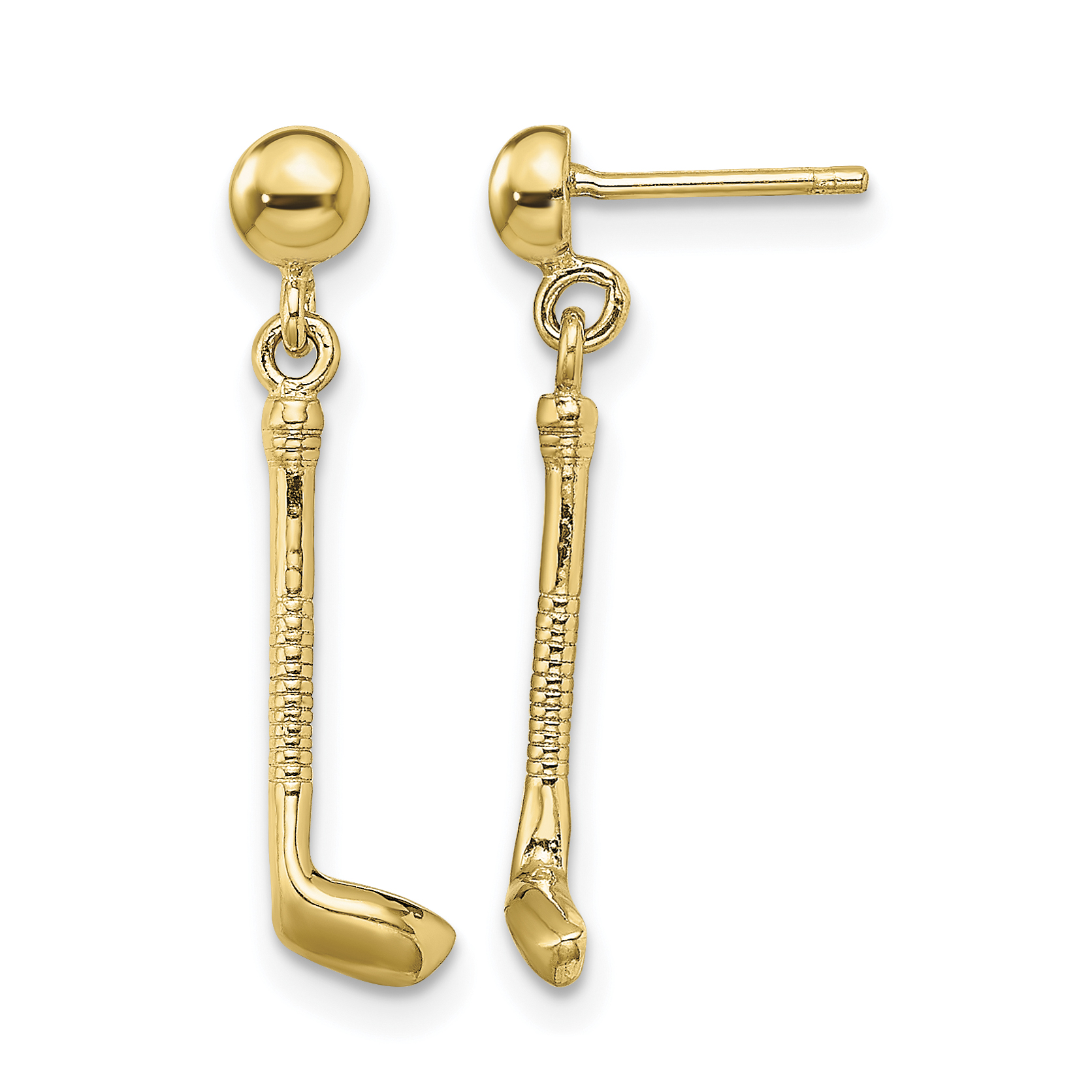 14k Golf Club Dangle Earrings (TC617)