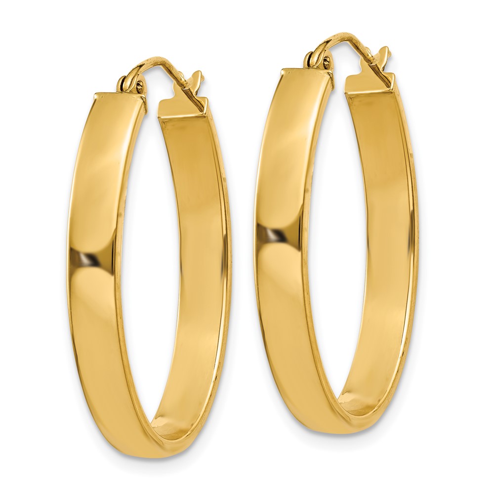 14k Lightweight Oval Hoop Earrings (TC658)