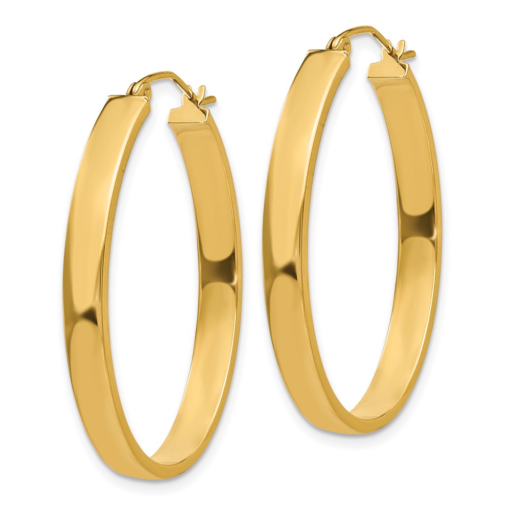14k Lightweight Oval Hoop Earrings (TC659)