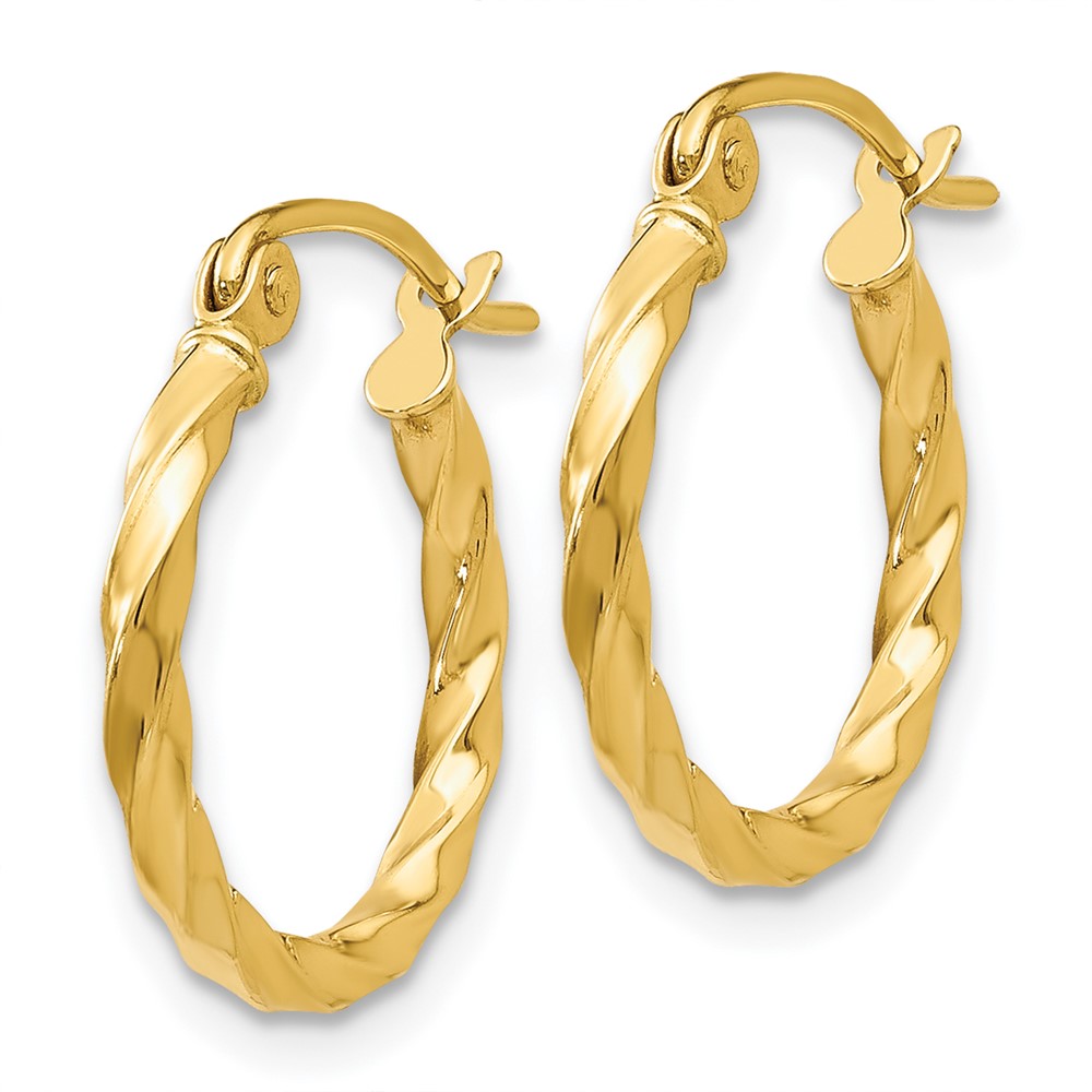 14k Twist Polished Hoop Earring (TC668)