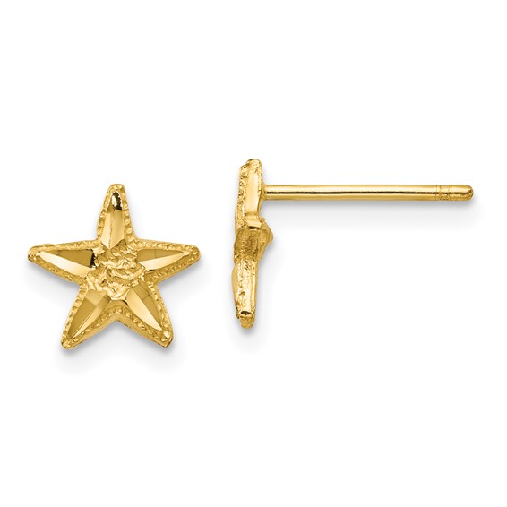 Gold Starfish Post Earrings
