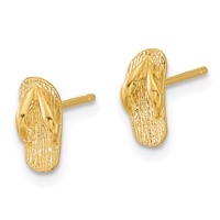 14K Polished Flip-Flop Post Earrings view 2