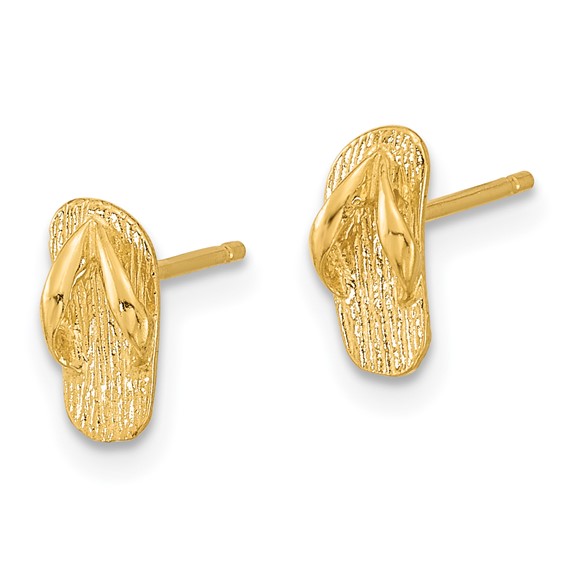 14k Polished Flip-Flop Post Earrings