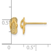14K Polished Flip-Flop Post Earrings view 4